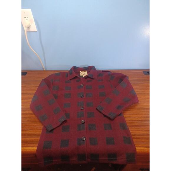 Authenic One Step Up Performance Fleece Button Up Plaid Size Large Red & Black - Picture 8 of 8